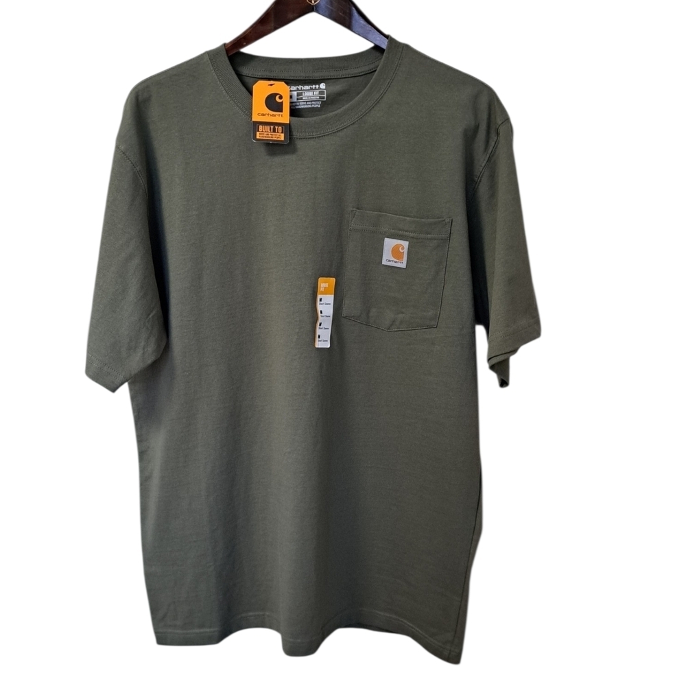 Carhartt K87 Loose Fit Heavyweight Pocket T-Shirt Men’s Medium Olive Green NWT